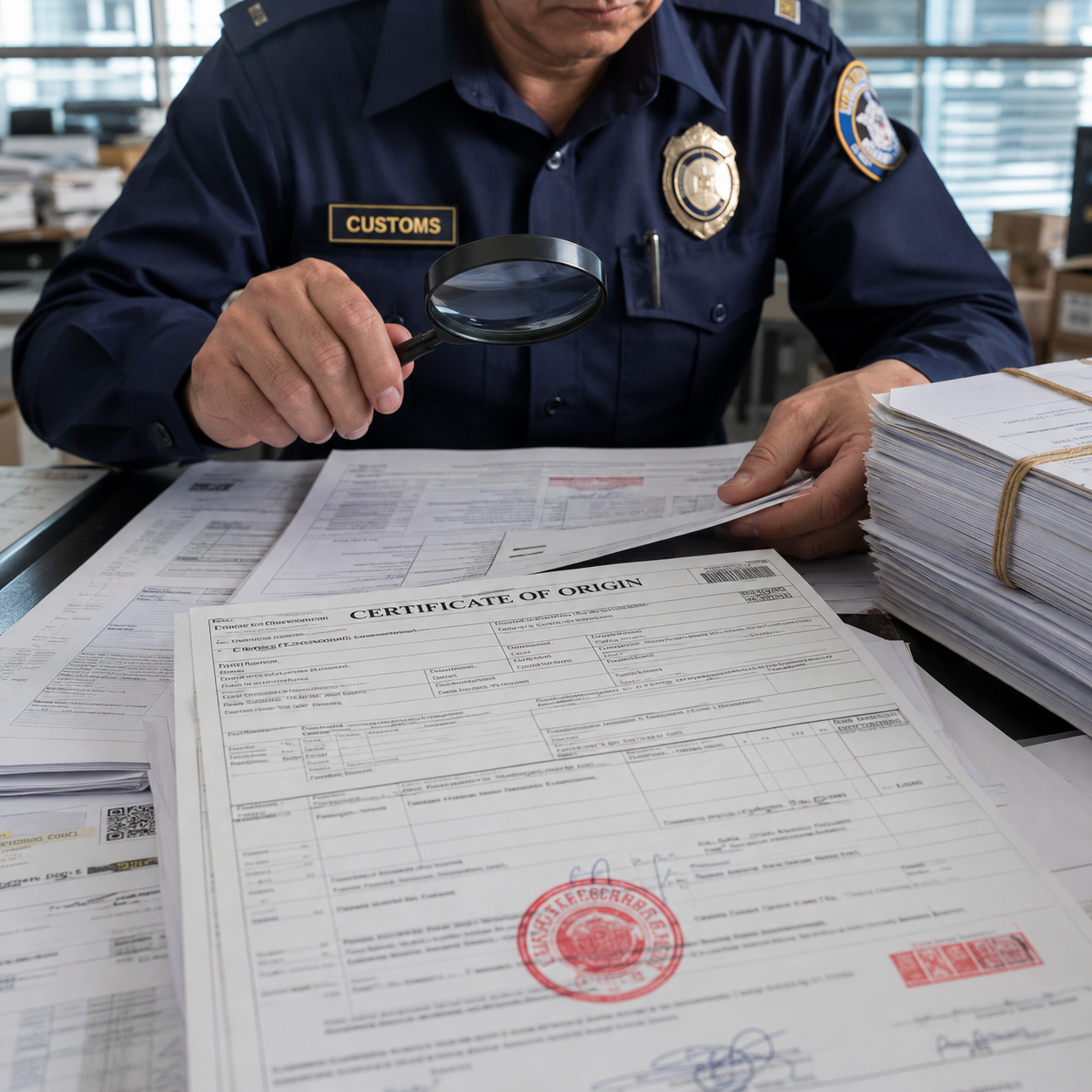 Anti-dumping origin verification customs inspection