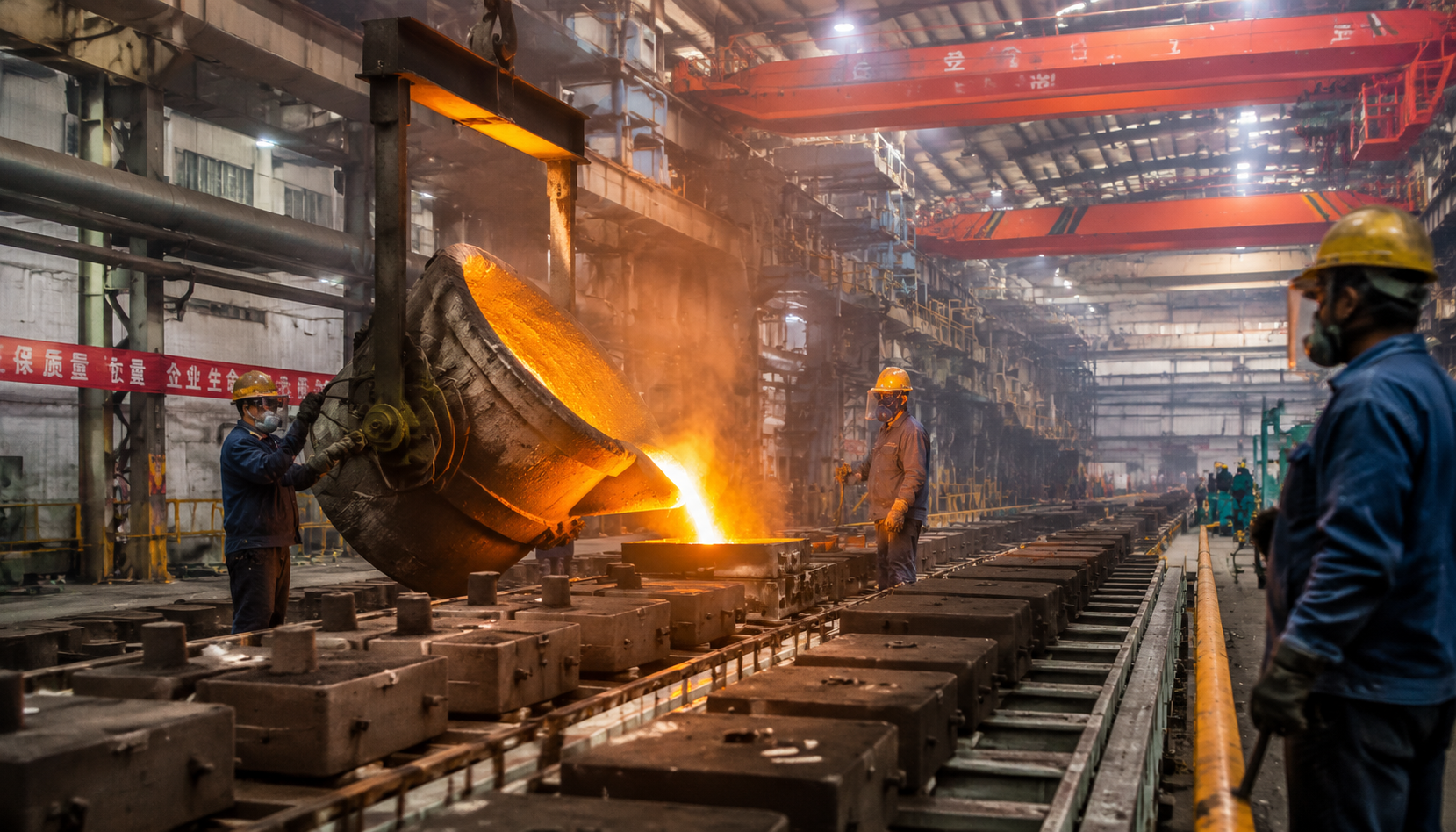 Large Chinese iron casting foundry production line