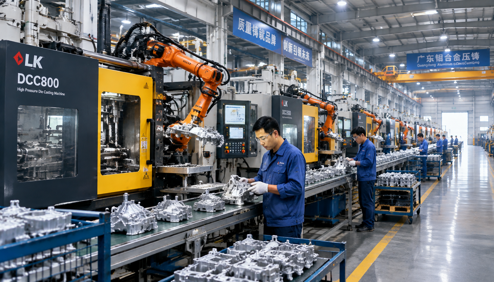 Aluminum die casting foundry floor in Guangdong China