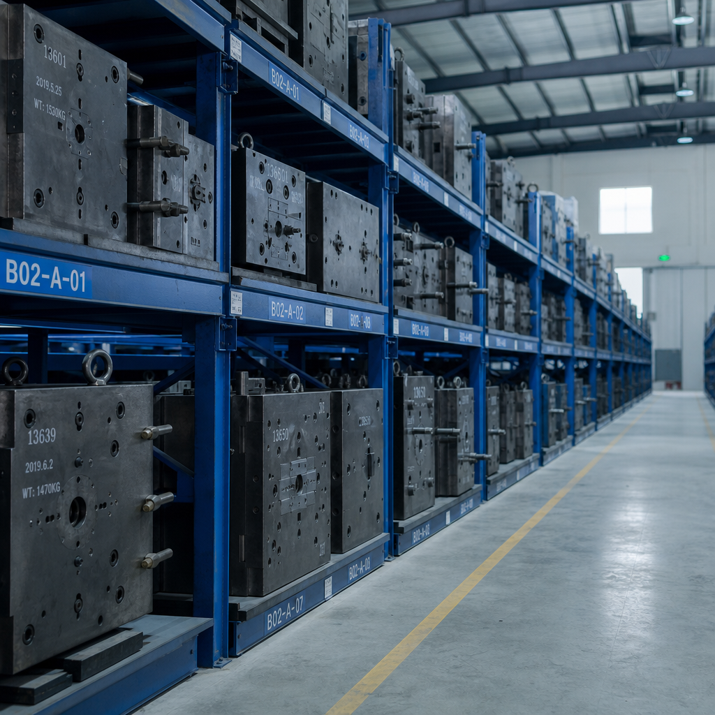 Casting mold storage warehouse in Chinese foundry