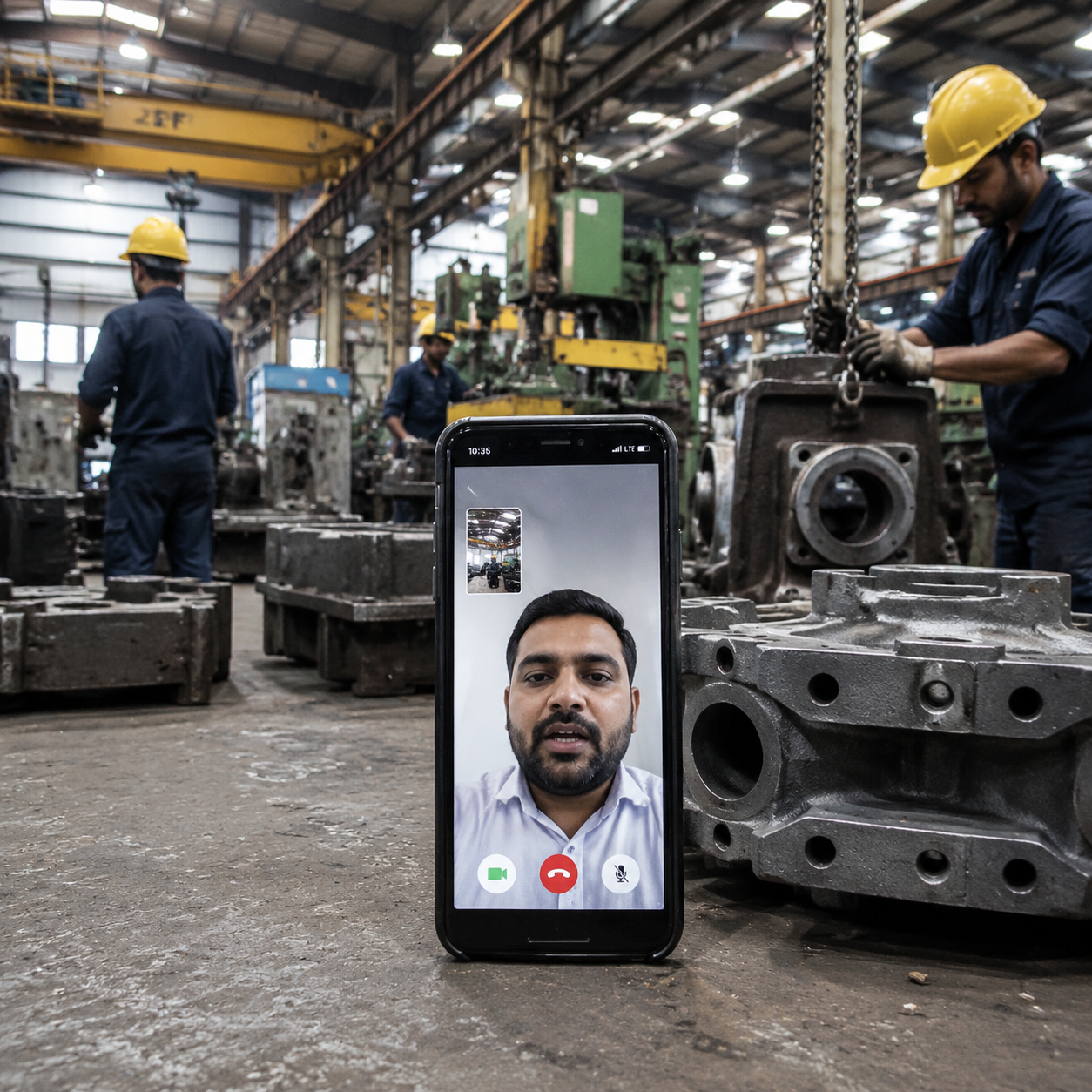 Live video audit of a Chinese foundry floor