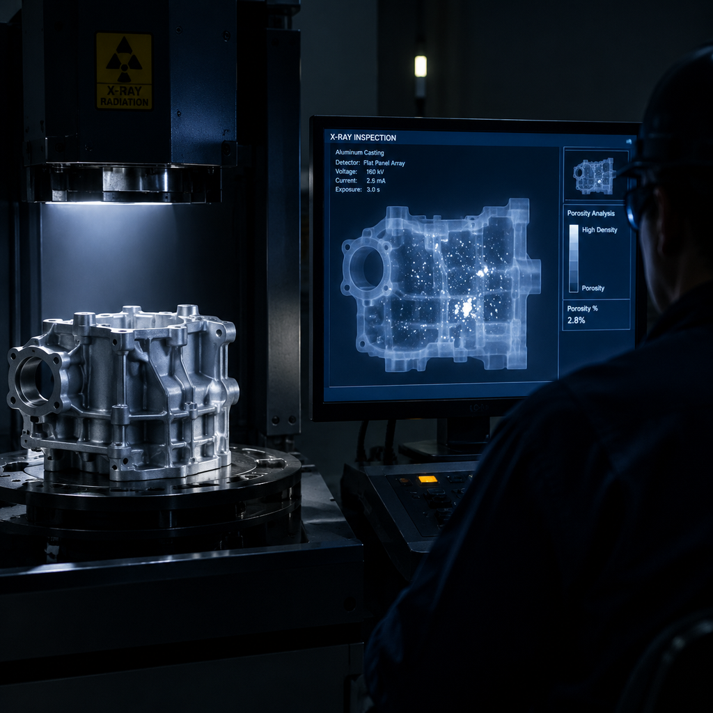 X-ray inspection of aluminum casting
