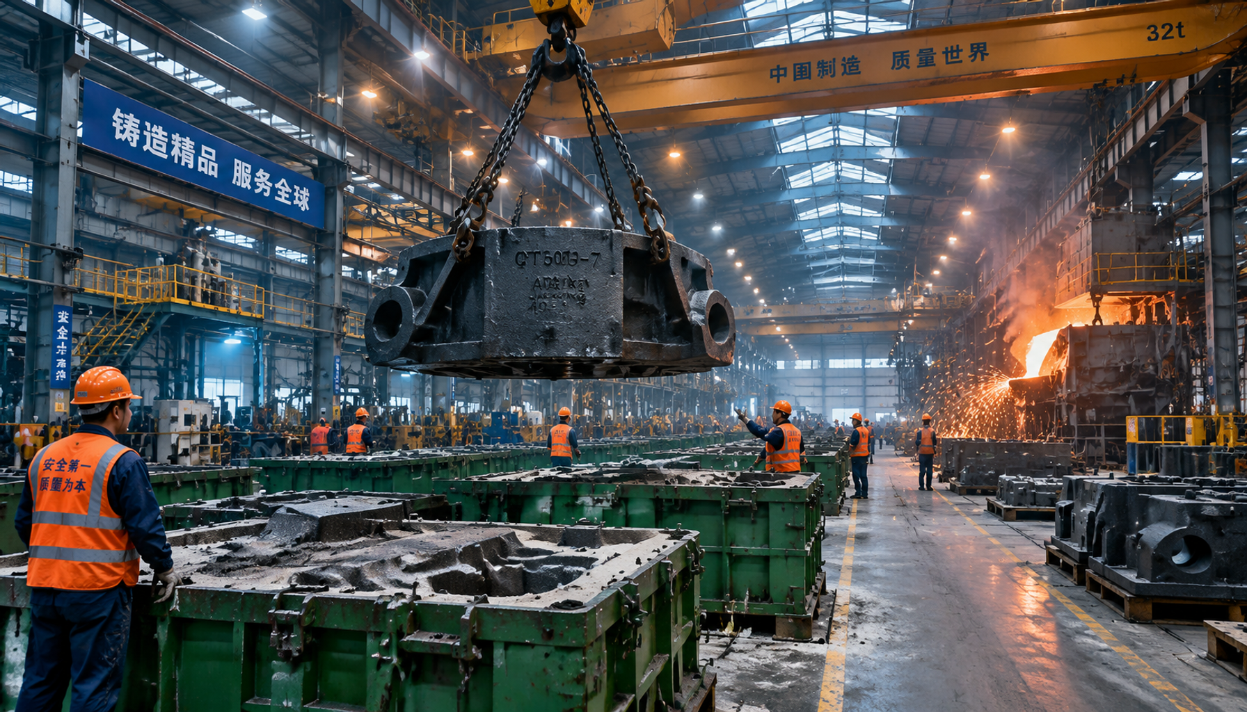 Construction machinery casting foundry in China