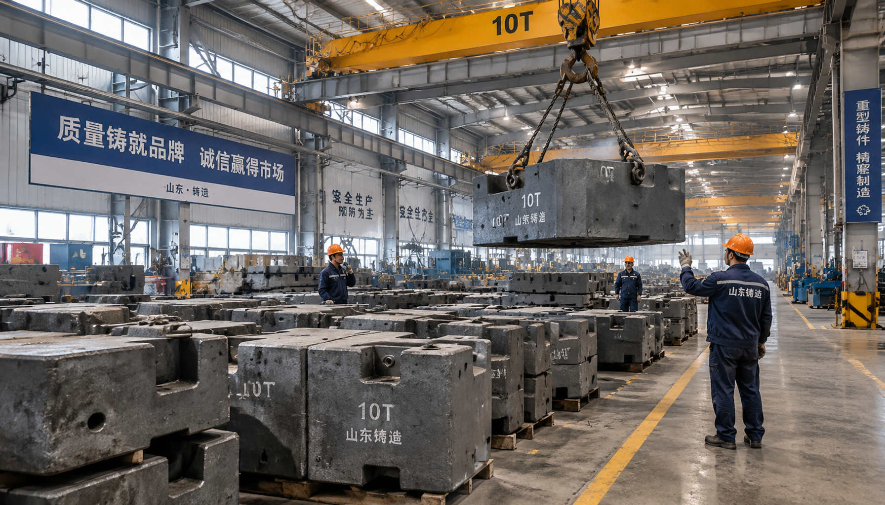 Large counterweight casting foundry in Shandong China
