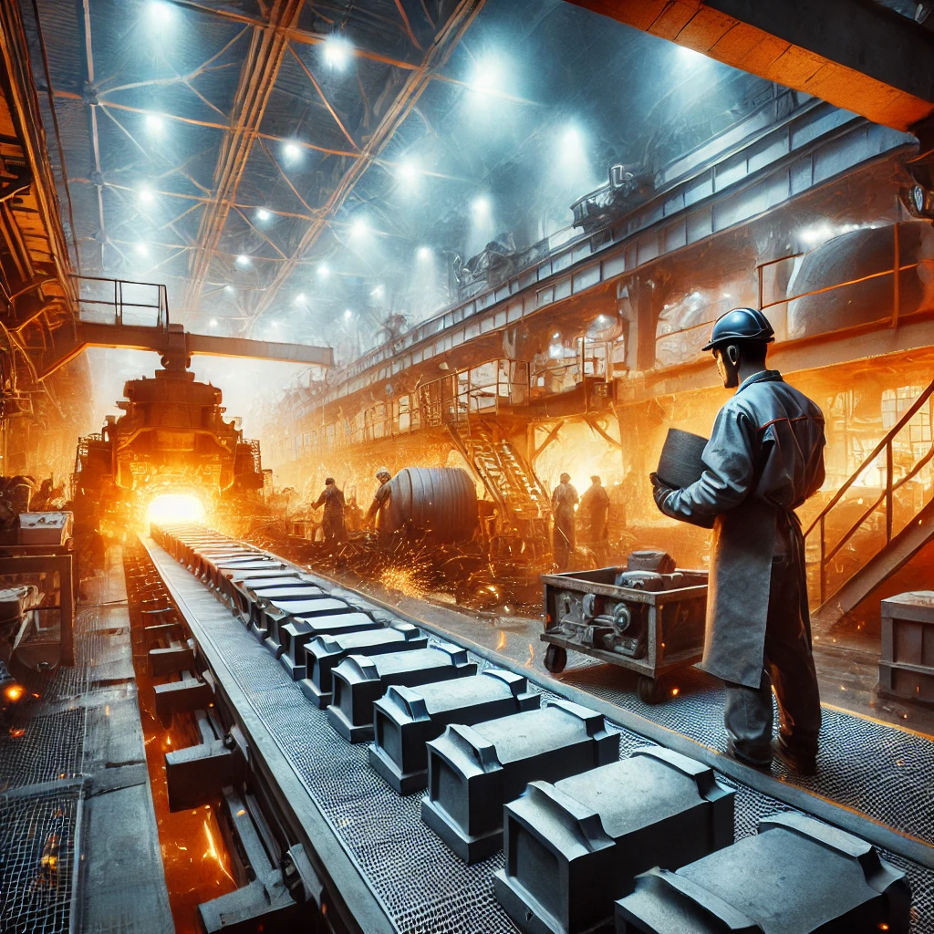 Gray iron casting foundry production line