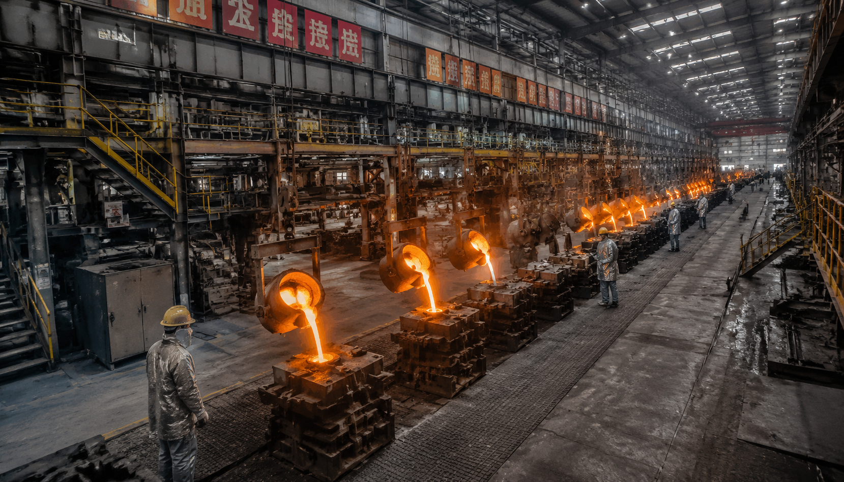 Ductile iron casting foundry production line