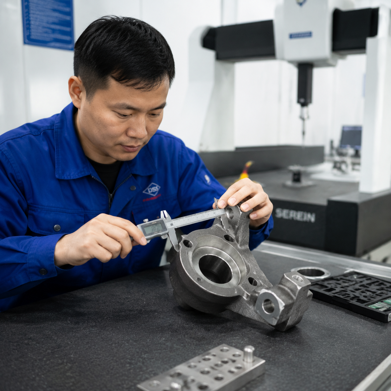 Quality control inspection of ductile iron casting