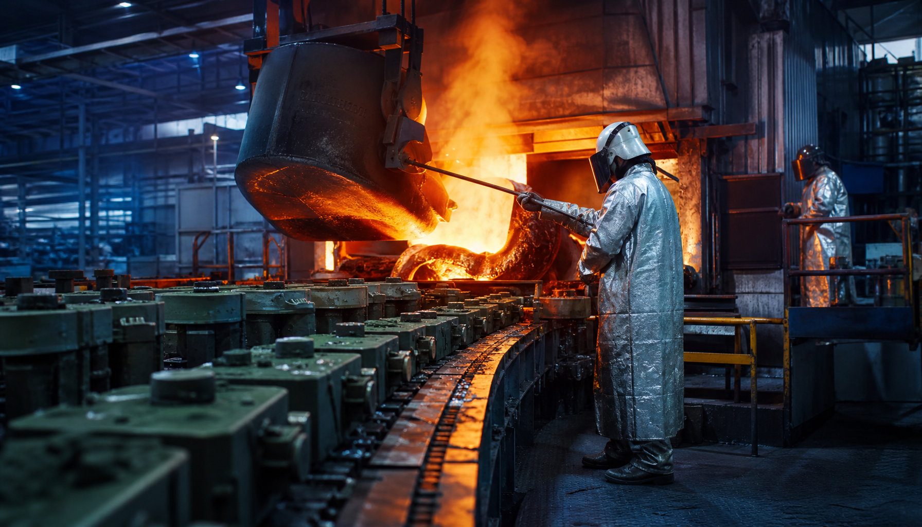 Ductile iron foundry producing GGG-40 and GGG-50 castings