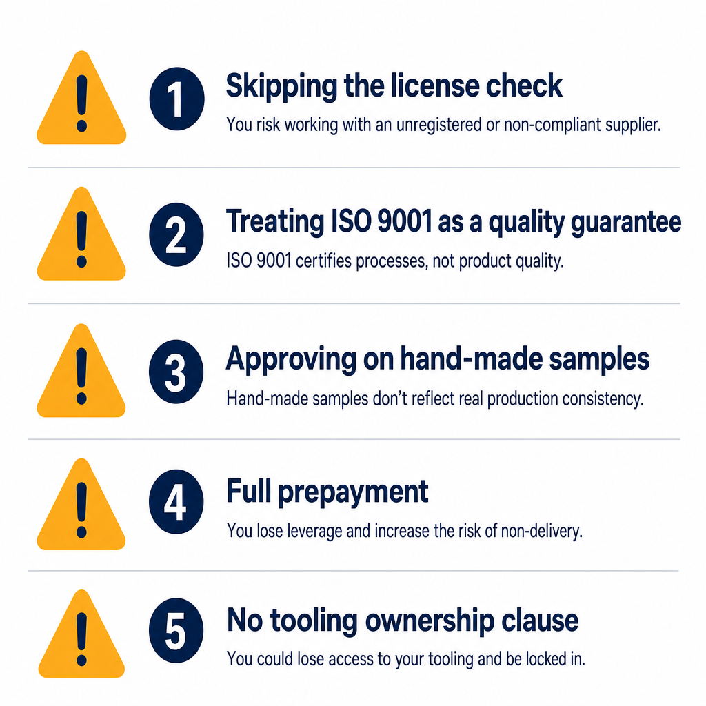 Five common mistakes buyers make when sourcing castings from China