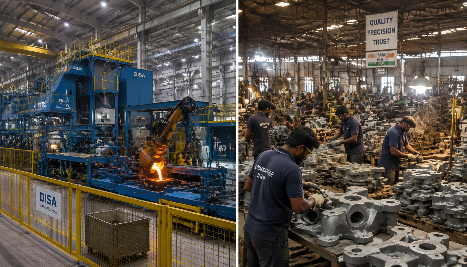 Comparing a casting foundry in China and a casting foundry in India in 2026