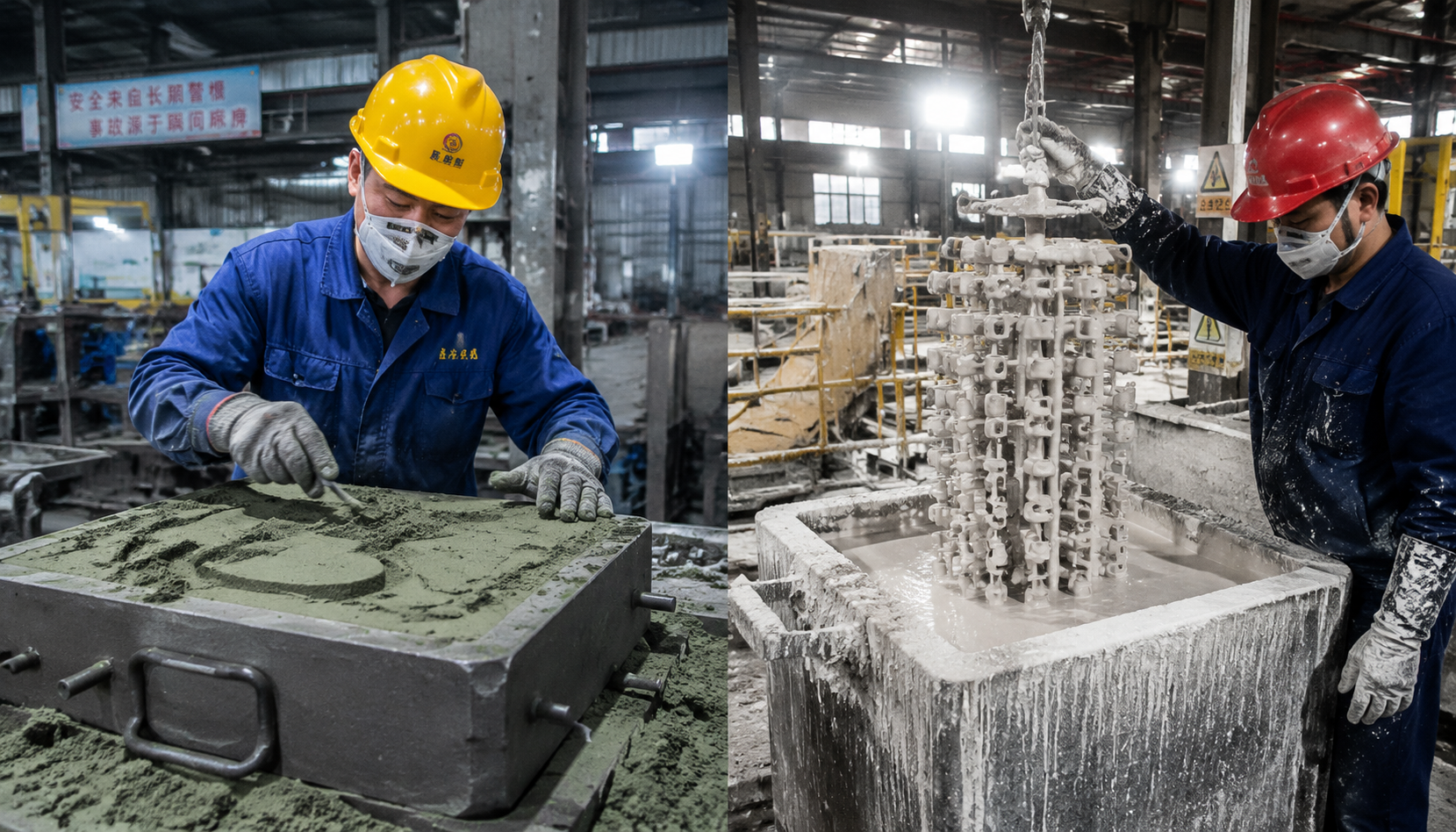 Investment casting vs sand casting comparison in foundry