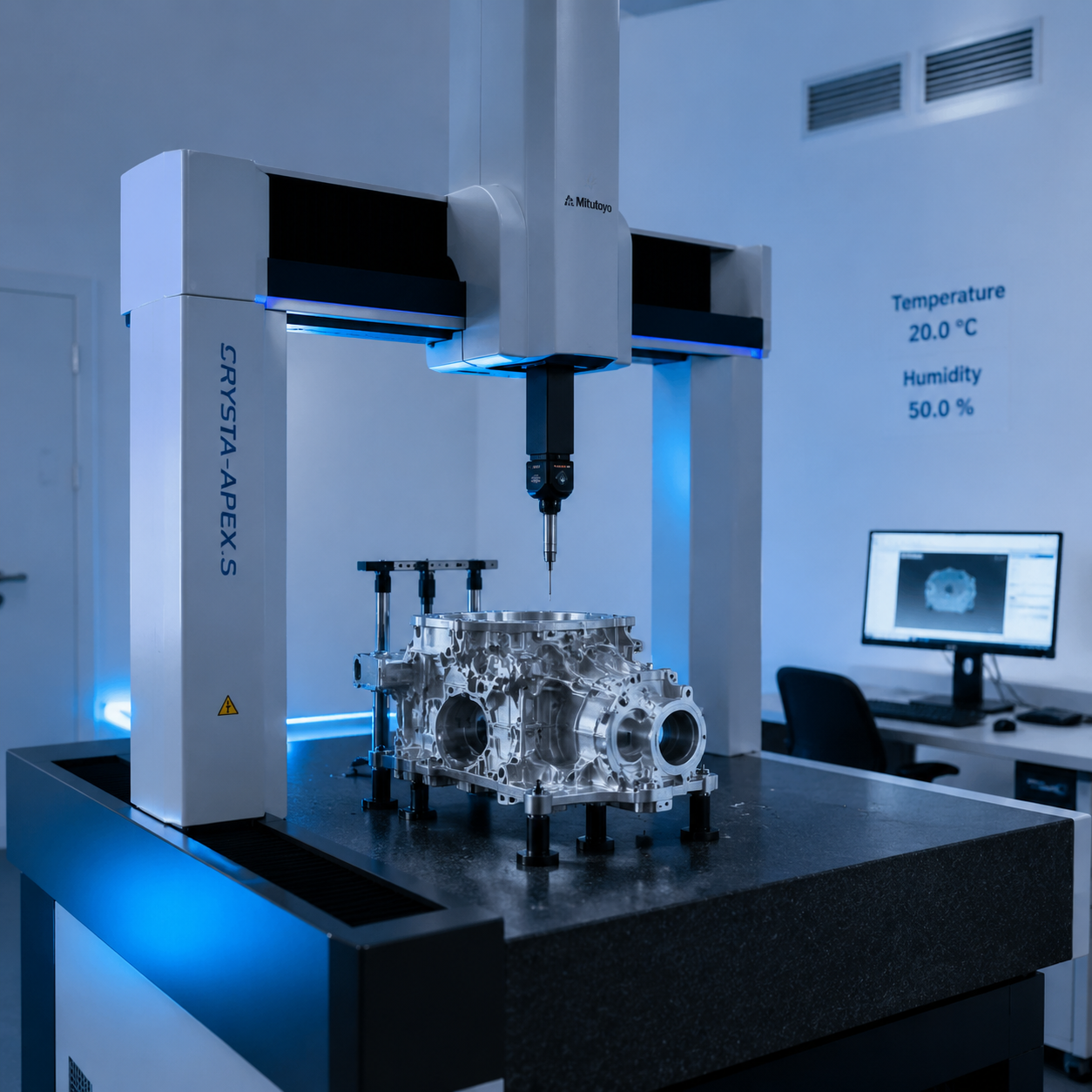 CMM inspection of a casting for PPAP dimensional report