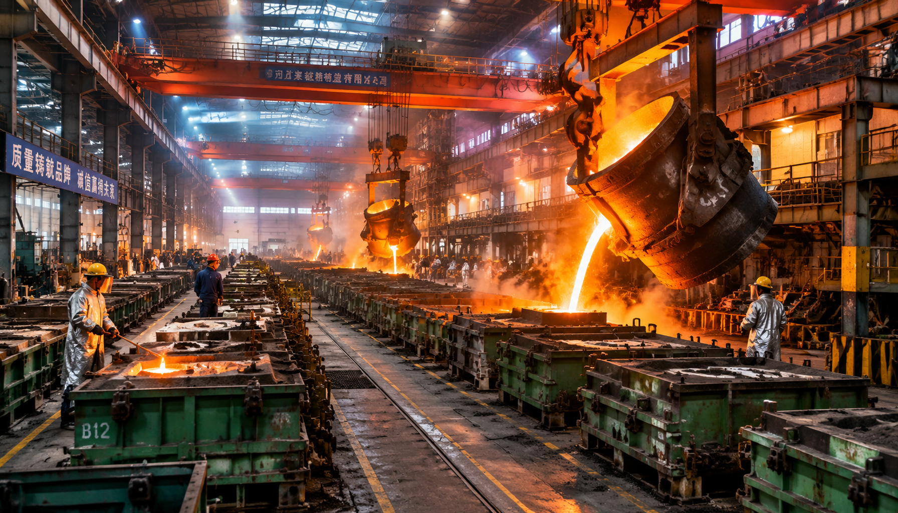 Railway castings foundry in Hebei, China
