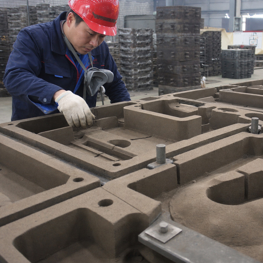 Resin sand casting molds for valve bodies in China