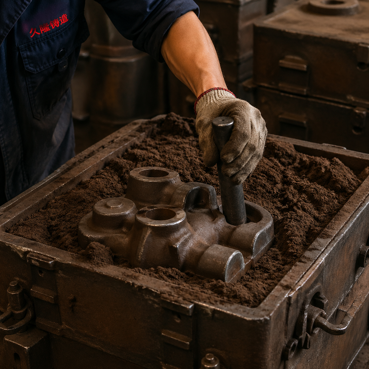 Sand casting process for pump housings and valve bodies