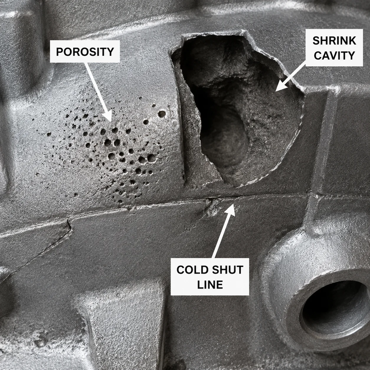 Common casting surface defects and visual inspection criteria